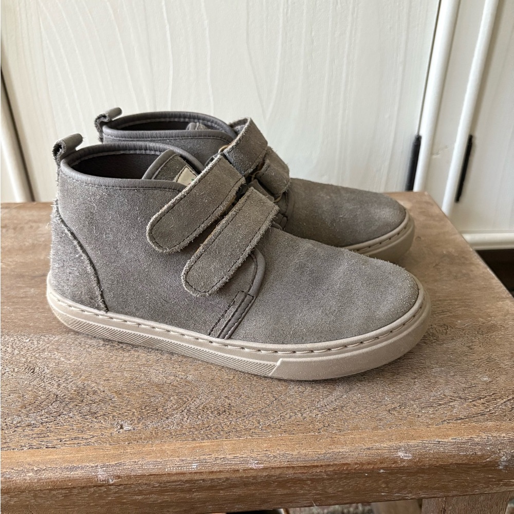 Mini Boden Gray Kids Sneakers with Velcro